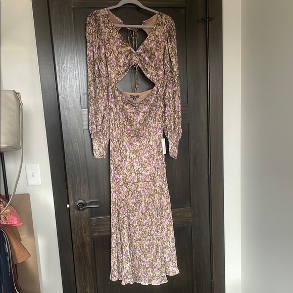 For Love & Lemons Wynne Maxi Dress Size M NWT Cut Out Shimmer Coquette - Picture 7 of 11